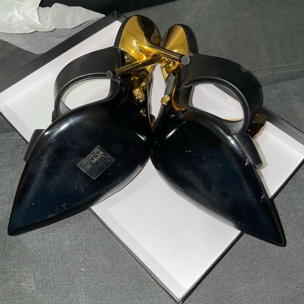 Versace gold and black sexy sandal